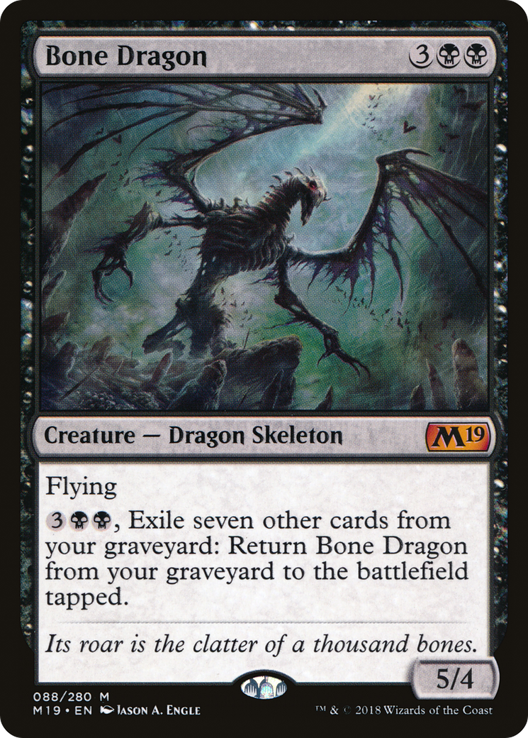 Bone Dragon [Core Set 2019] | Silver Goblin