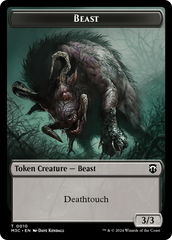Beast (0010) (Ripple Foil) // Shapeshifter (0008) Double-Sided Token [Modern Horizons 3 Commander Tokens] | Silver Goblin