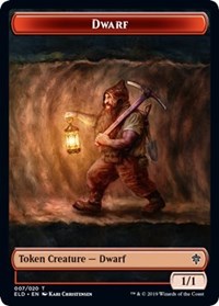 Dwarf // Food (17) Double-Sided Token [Throne of Eldraine Tokens] | Silver Goblin