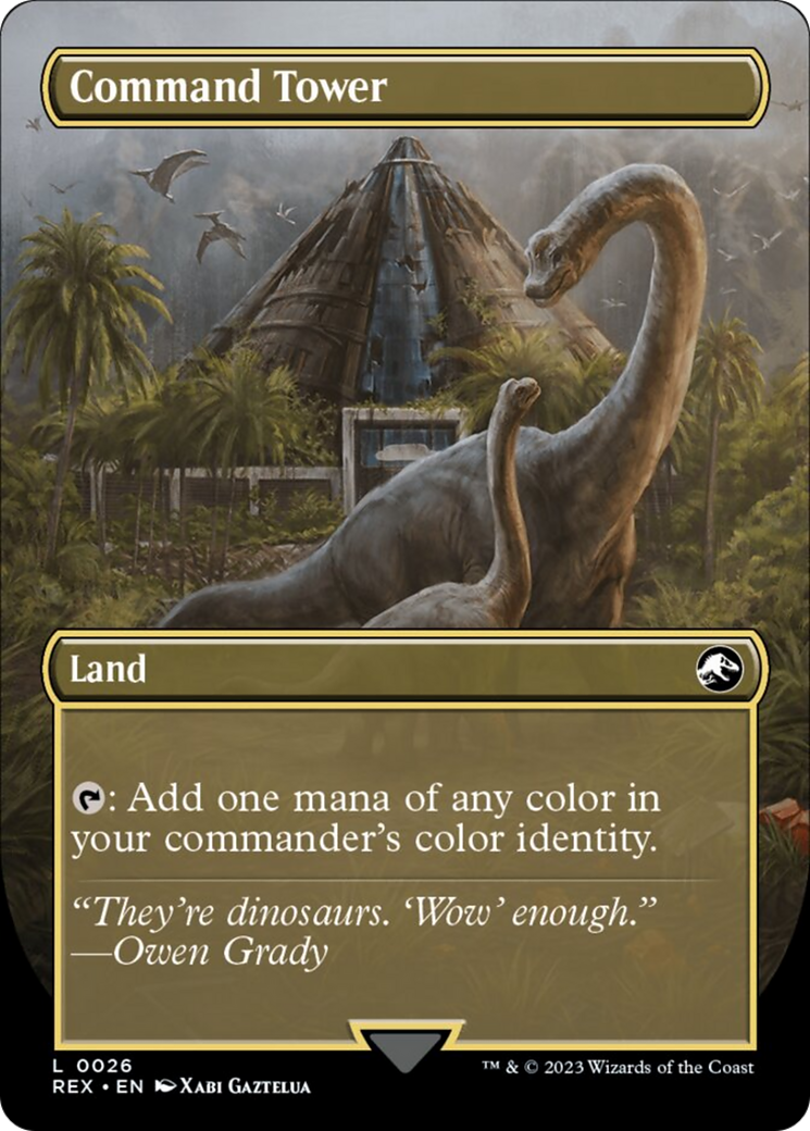 Command Tower // Commander Tower (Borderless) [Jurassic World Collection] Foil