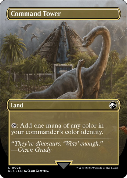 Command Tower // Commander Tower (Borderless) [Jurassic World Collection] Foil