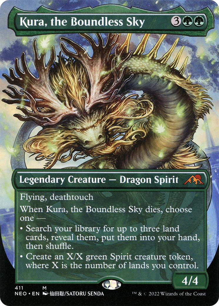 Kura, the Boundless Sky (Borderless Alternate Art) [Kamigawa: Neon Dynasty] Foil