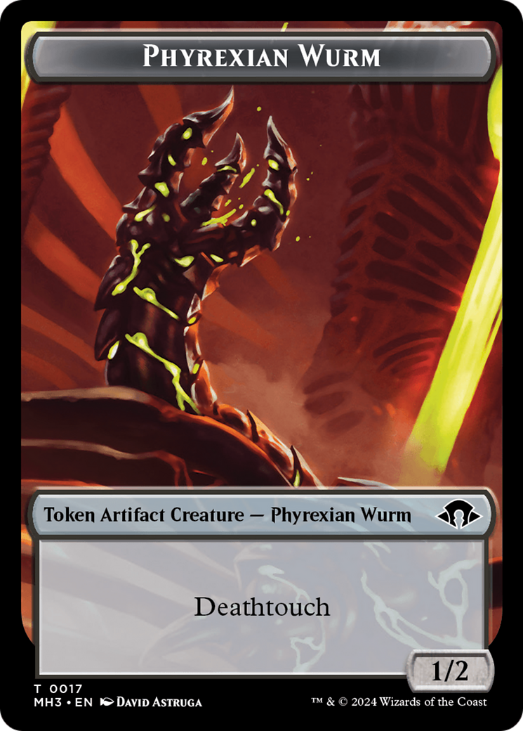 Phyrexian Wurm Token (0017) [Modern Horizons 3 Tokens] | Silver Goblin