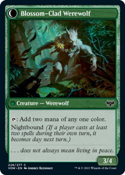 Weaver of Blossoms // Blossom-Clad Werewolf [Innistrad: Crimson Vow] Foil