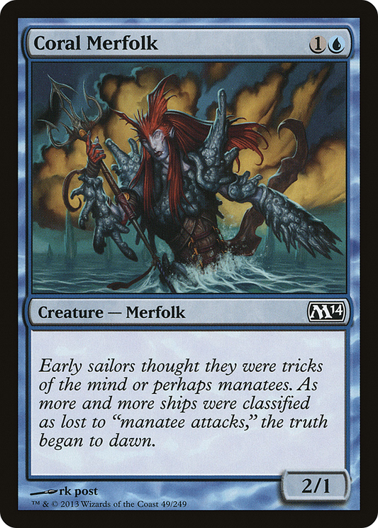Coral Merfolk [Magic 2014] Foil