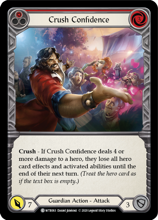 Crush Confidence (Red) Unlimited Edition Rainbow Foil (WTR063) - Welcome to Rathe