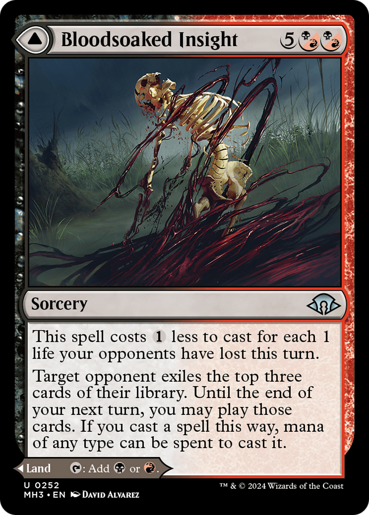 Bloodsoaked Insight // Sanguine Morass [Modern Horizons 3] Foil