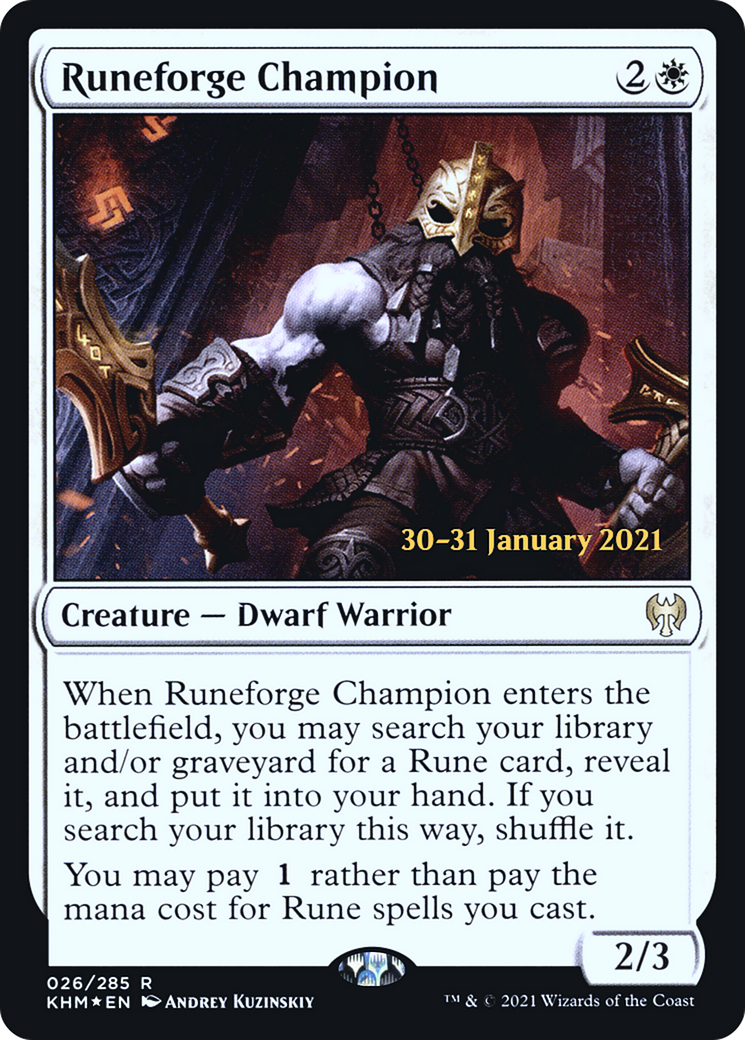 Runeforge Champion (026) Foil - Kaldheim Promos