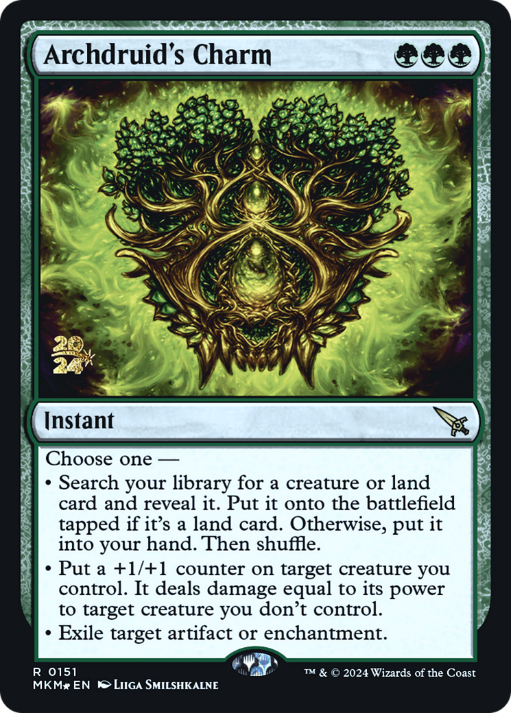 Archdruid's Charm [Murders at Karlov Manor Prerelease Promos] | Silver Goblin