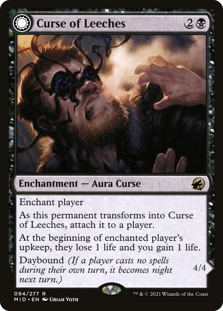 Curse of Leeches // Leeching Lurker [Innistrad: Midnight Hunt] Foil