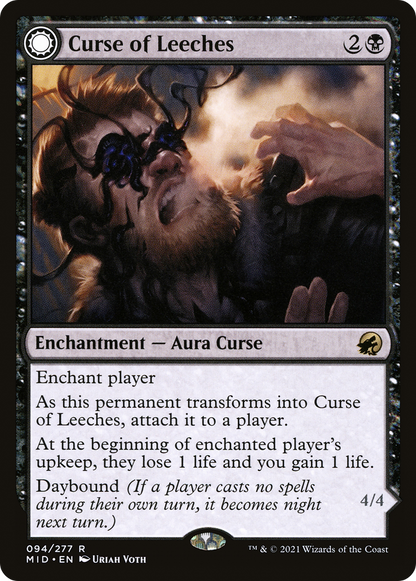 Curse of Leeches // Leeching Lurker [Innistrad: Midnight Hunt] Foil