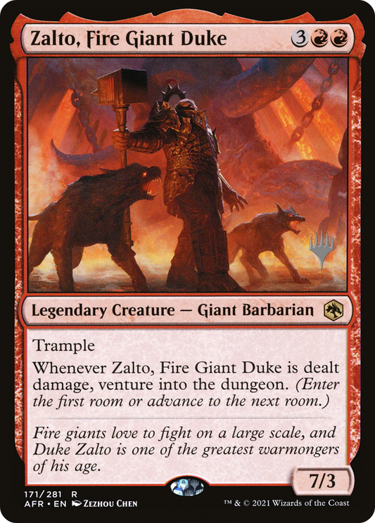 Zalto, Fire Giant Duke (Promo Pack) [Dungeons & Dragons: Adventures in the Forgotten Realms Promos]