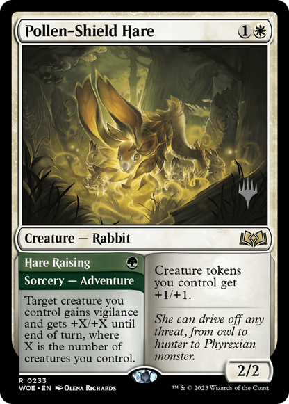 Pollen-Shield Hare // Hare Raising (Promo Pack) [Wilds of Eldraine Promos]