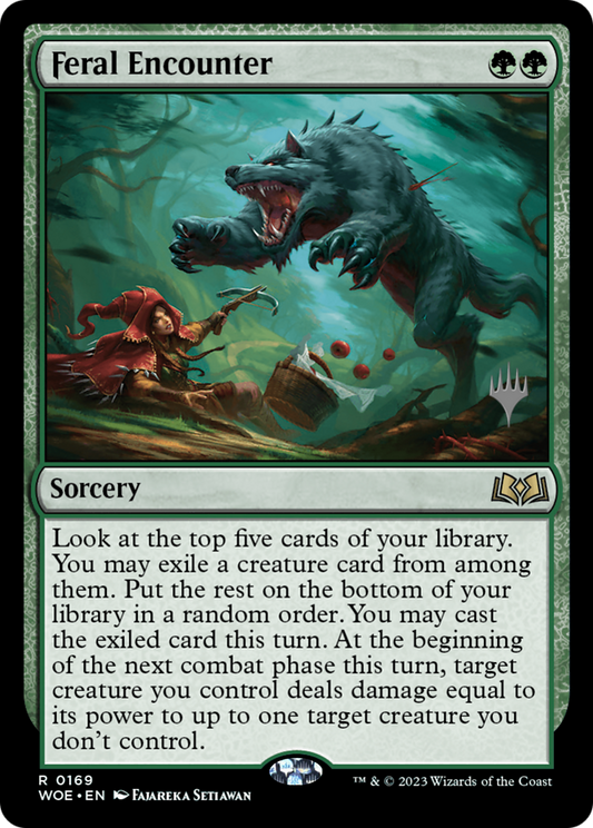 Feral Encounter (Promo Pack) [Wilds of Eldraine Promos] Foil
