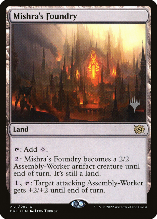 Mishra's Foundry (Promo Pack) [The Brothers' War Promos] Foil