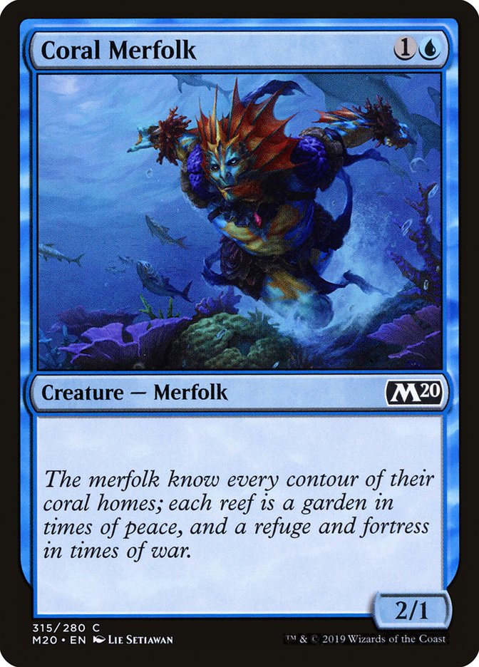 Coral Merfolk [Core Set 2020] | Silver Goblin