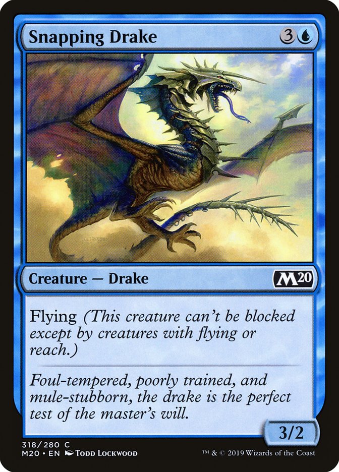 Snapping Drake [Core Set 2020] | Silver Goblin