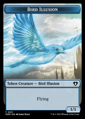 Zombie (0019) // Bird Illusion Double-Sided Token [Commander Masters Tokens] | Silver Goblin