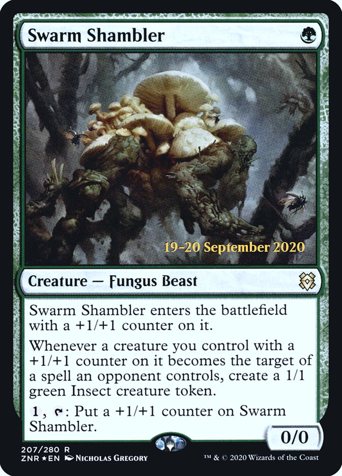 Swarm Shambler [Zendikar Rising Prerelease Promos] | Silver Goblin