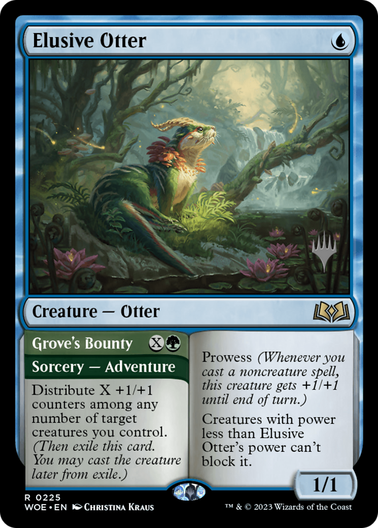 Elusive Otter // Grove's Bounty (Promo Pack) [Wilds of Eldraine Promos] | Silver Goblin