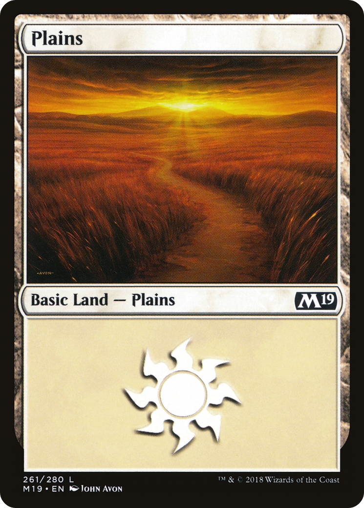 Plains (261) [Core Set 2019] Foil
