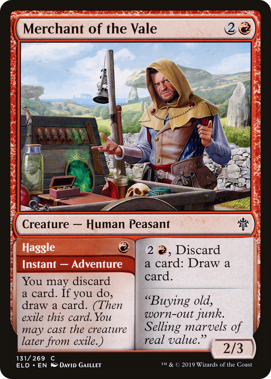 Merchant of the Vale // Haggle [Throne of Eldraine] Foil
