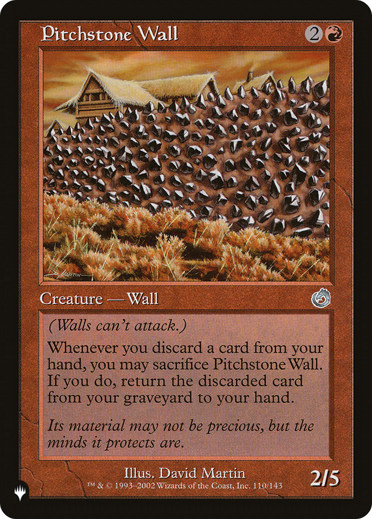 Pitchstone Wall [The List Reprints] | Silver Goblin