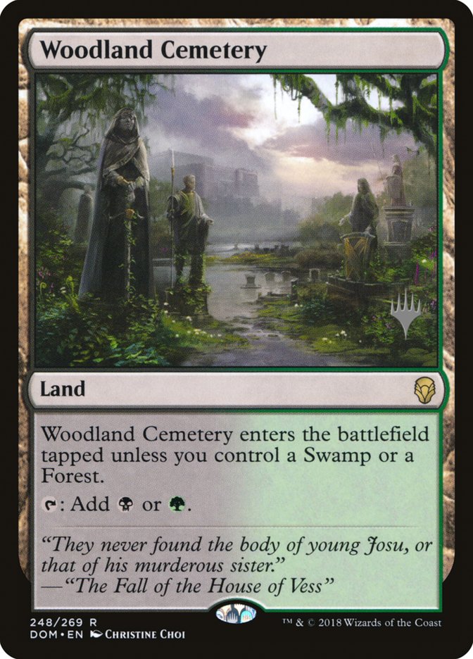 Woodland Cemetery (Promo Pack) [Dominaria Promos] | Silver Goblin