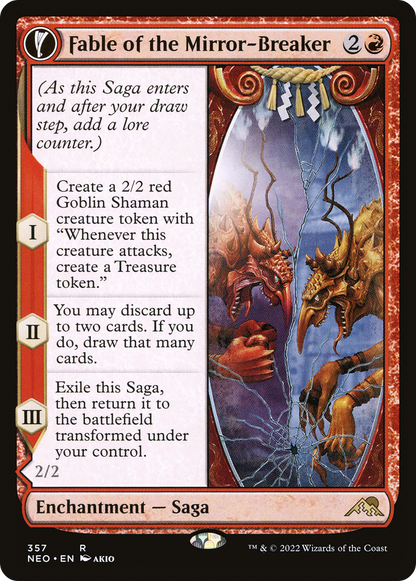 Fable of the Mirror-Breaker // Reflection of Kiki-Jiki (Showcase Soft Glow) [Kamigawa: Neon Dynasty] Foil