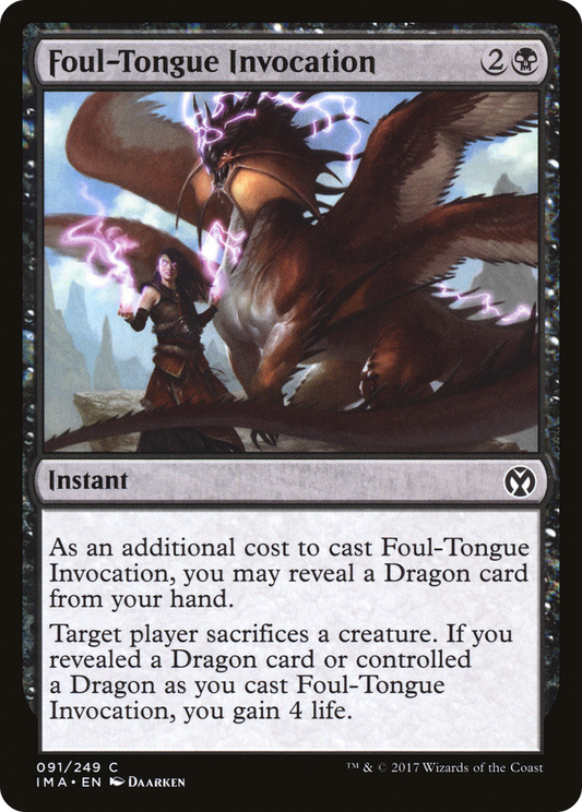 Foul-Tongue Invocation [Iconic Masters] Foil