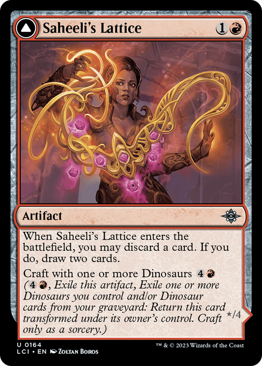 Saheeli's Lattice // Mastercraft Raptor [The Lost Caverns of Ixalan] Foil