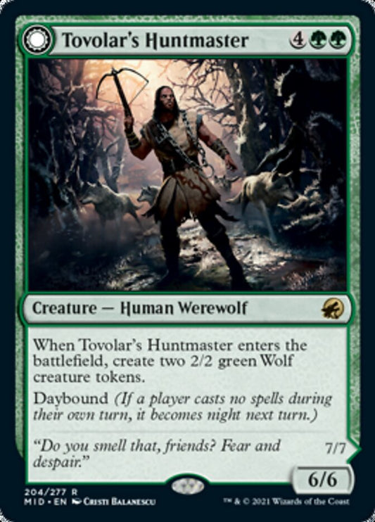 Tovolar's Huntmaster // Tovolar's Packleader [Innistrad: Midnight Hunt] Foil