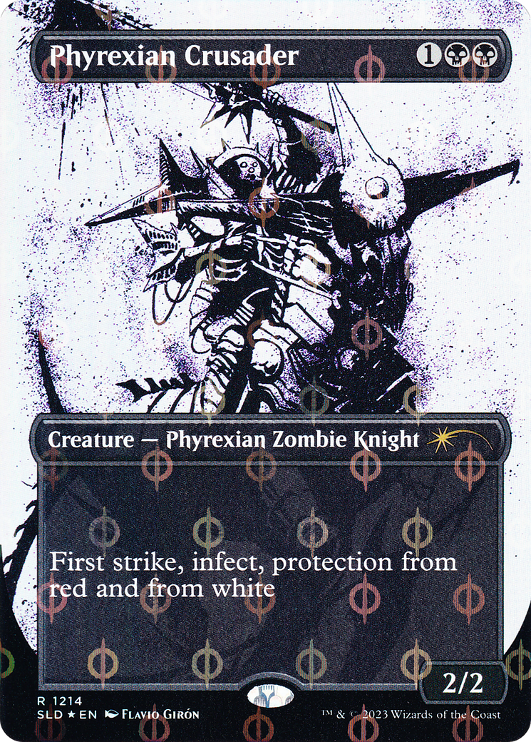 Phyrexian Crusader (Borderless Ichor Step-and-Compleat Foil) [Secret Lair Drop Series] | Silver Goblin