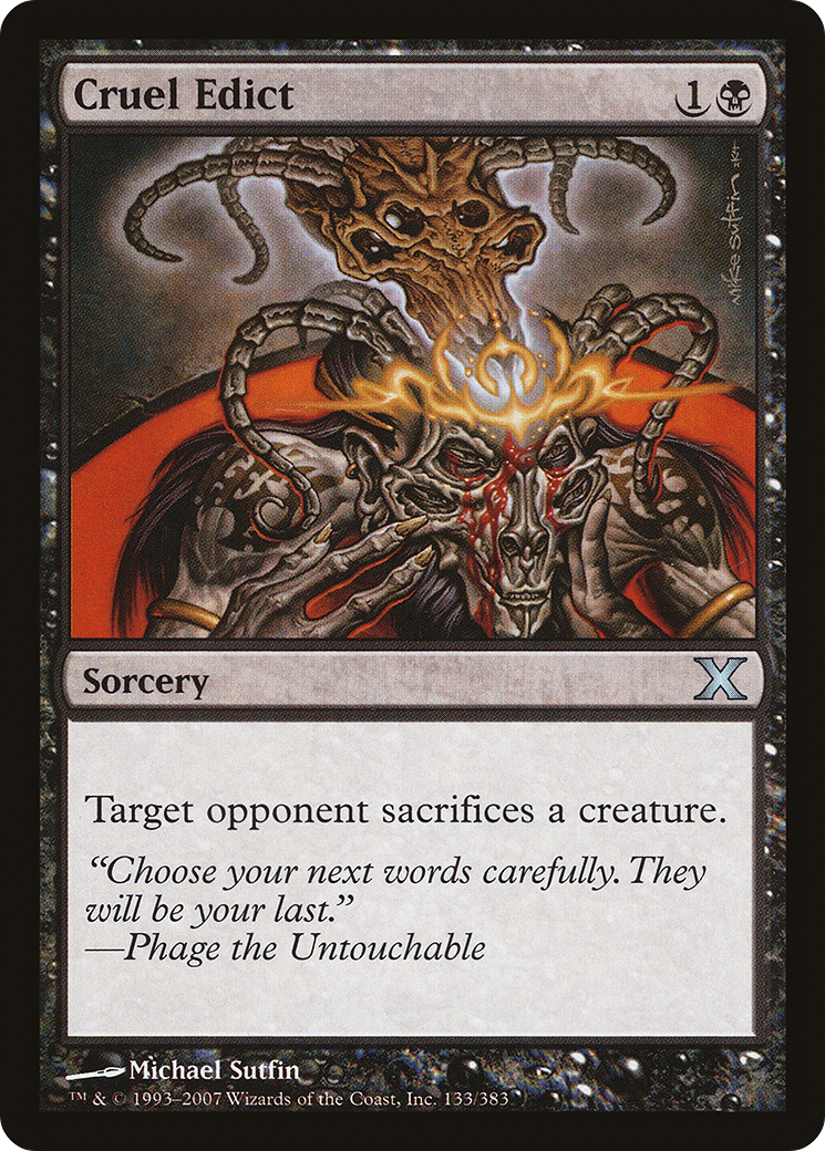 Cruel Edict (133) Foil - Tenth Edition
