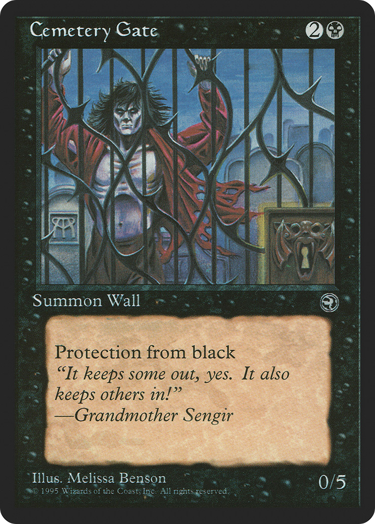 Cemetery Gate (Grandmother Sengir Flavor Text) [Homelands] | Silver Goblin