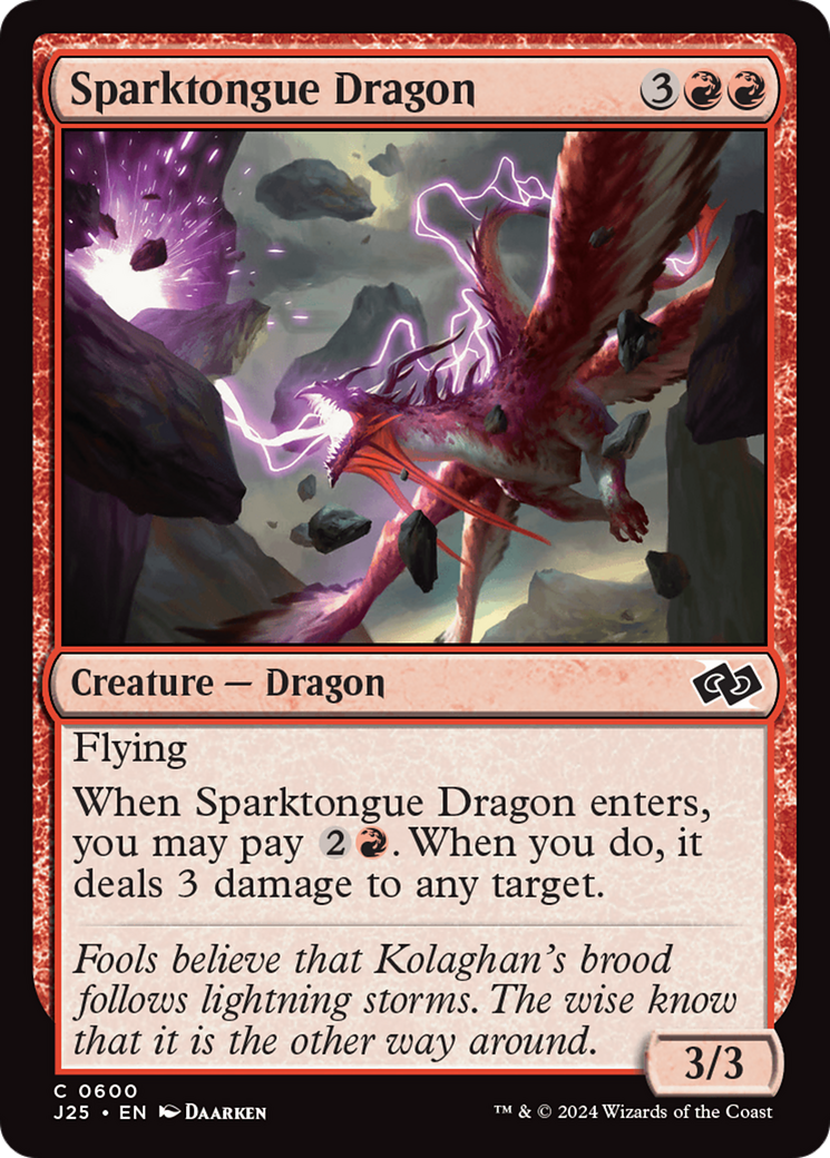 Sparktongue Dragon [Foundations Jumpstart] | Silver Goblin