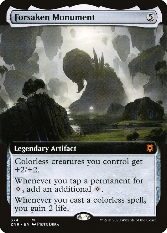 Forsaken Monument (Extended Art) [Zendikar Rising] Foil