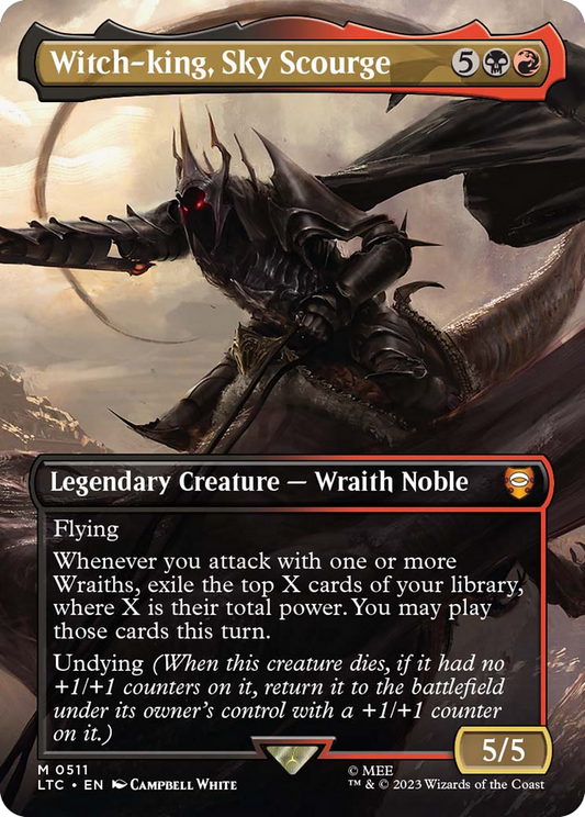 Witch-king, Sky Scourge (Borderless) [The Lord of the Rings: Tales of Middle-Earth Commander] Foil
