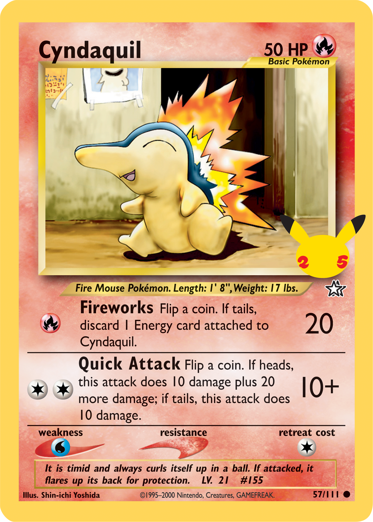 Cyndaquil (57/111) (Jumbo Card) [First Partner Pack] | Silver Goblin