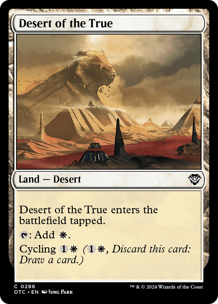 Desert of the True [Outlaws of Thunder Junction Commander] | Silver Goblin