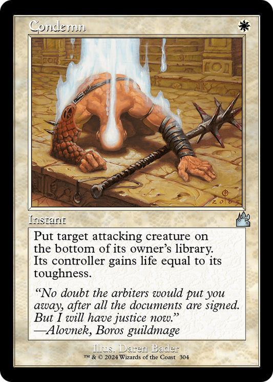 Condemn (Retro Frame) [Ravnica Remastered] Foil