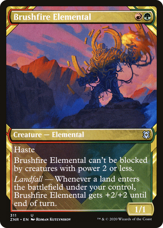 Brushfire Elemental (Showcase) [Zendikar Rising] Foil