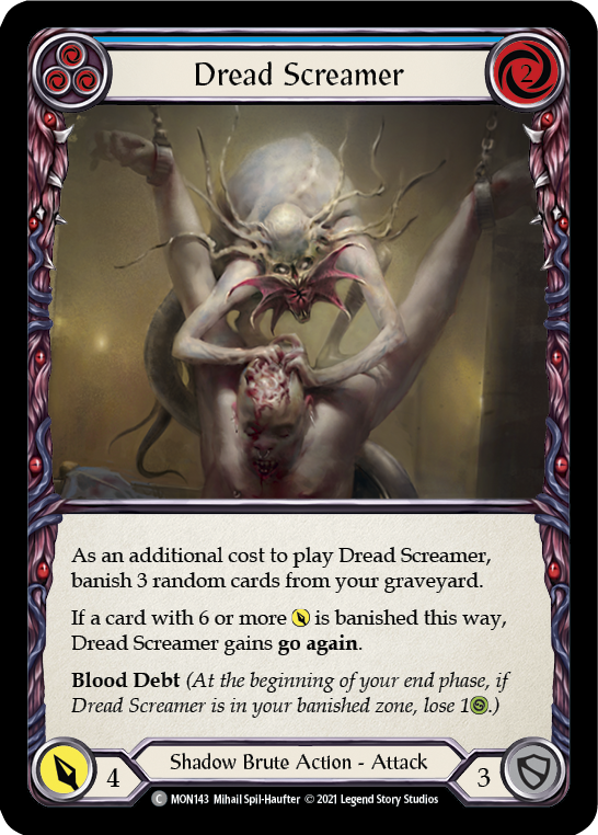 Dread Screamer (Blue) [MON143] (Monarch)  1st Edition Normal | Silver Goblin