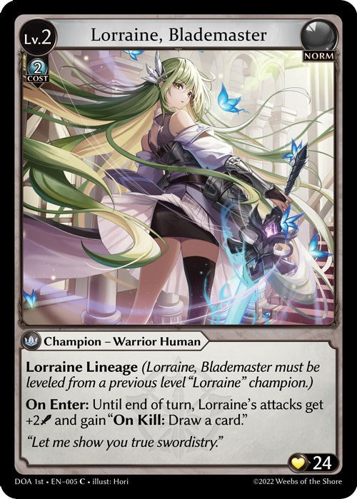 Lorraine, Blademaster (005) [Dawn of Ashes: 1st Edition] Foil