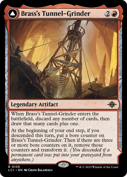 Brass's Tunnel-Grinder // Tecutlan, The Searing Rift [The Lost Caverns of Ixalan] Foil