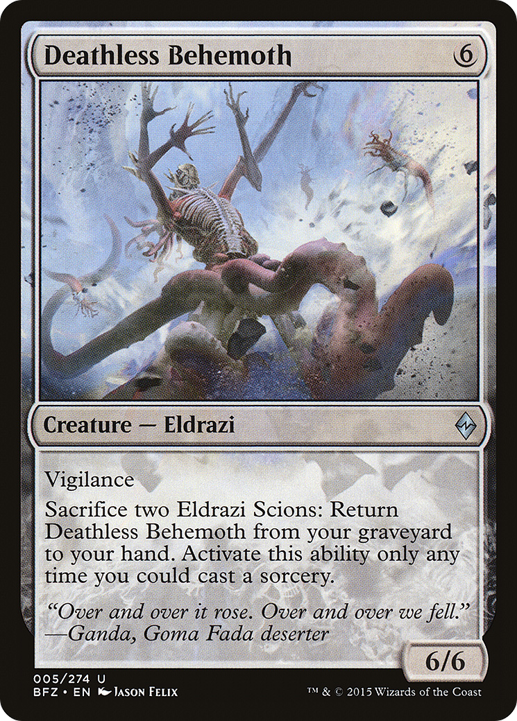 Deathless Behemoth [Battle for Zendikar] Foil