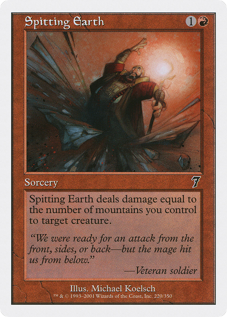 Spitting Earth (220) Foil - Seventh Edition