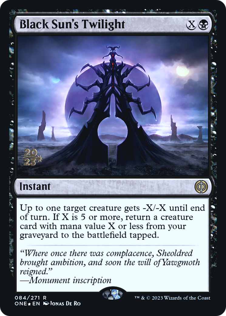 Black Sun's Twilight [Phyrexia: All Will Be One Prerelease Promos] | Silver Goblin