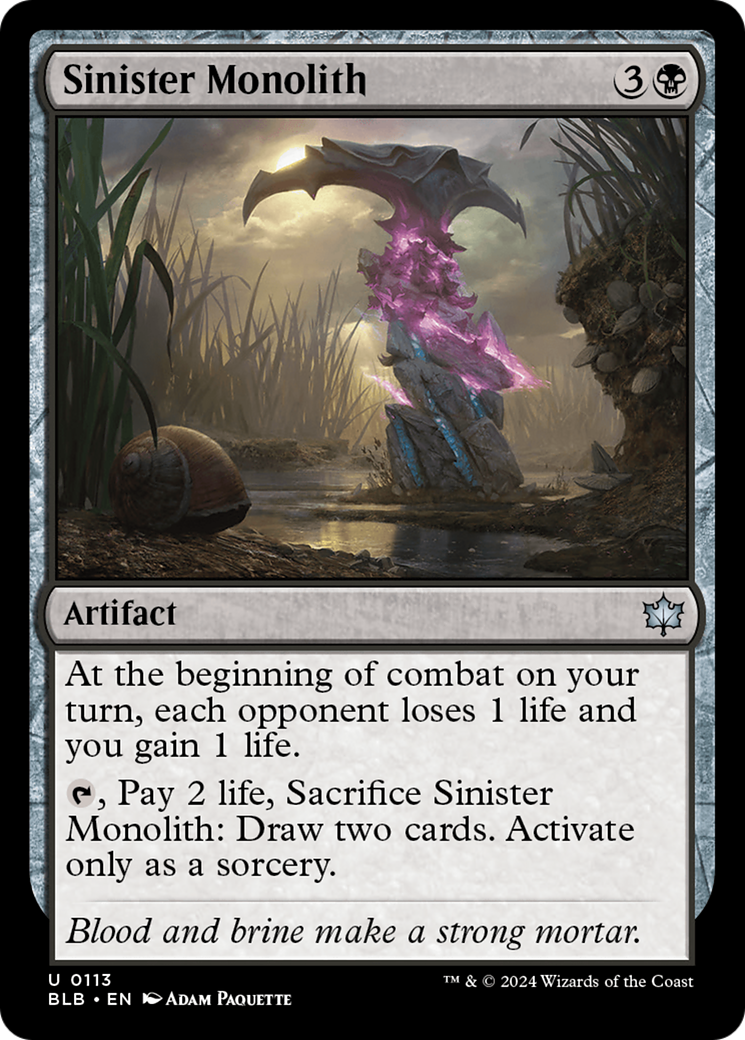 Sinister Monolith [Bloomburrow] | Silver Goblin
