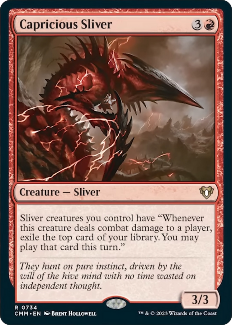 Capricious Sliver [Commander Masters] | Silver Goblin